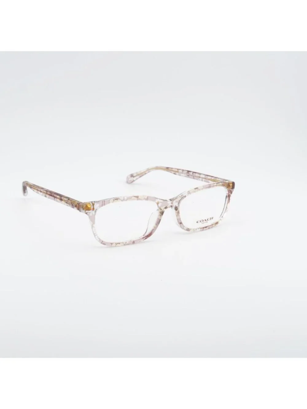 Coach HC6174F 5695 Eyeglasses Transparent Pink 54mm Rectangle Frame